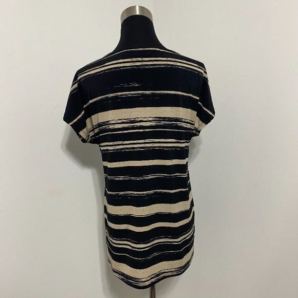 Susan Graver Artisan Shirt S Black Beige Gold Red Liquid Knit Embellished Beaded - Picture 3 of 5